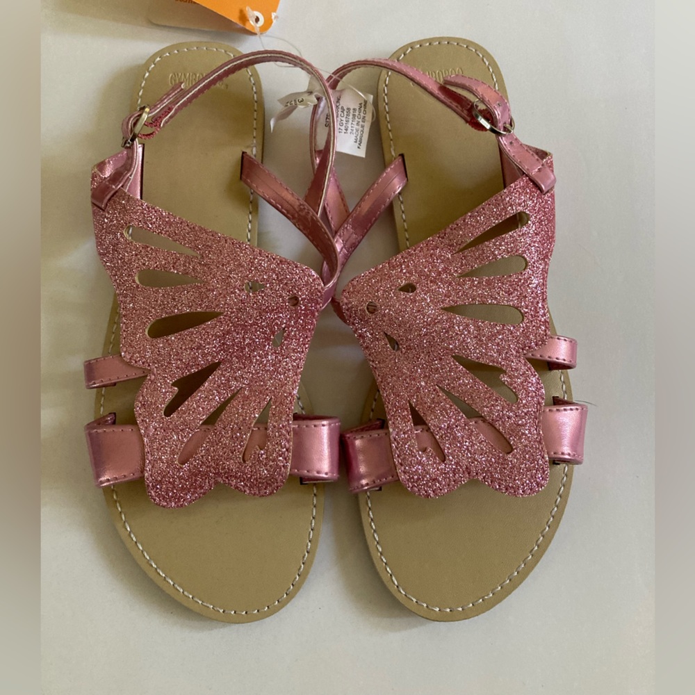 *Gymboree New Pink Glitter Butterfly Sandal #H